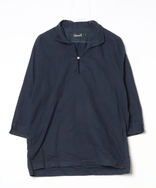「CavariA」 7分袖シャツ L ネイビー メンズ_画像2