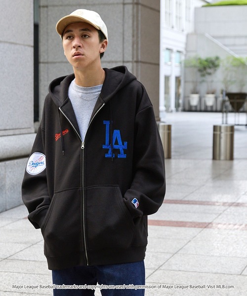 MLB ジップアップパーカー M ライトグレー メンズ : ZOZOTOWN Yahoo!店