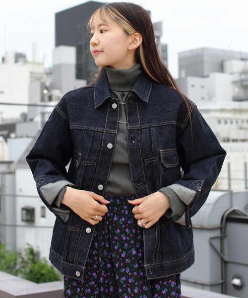 「THE SHINZONE」 デニムジャケット 36 ダークブルー レディース_画像5