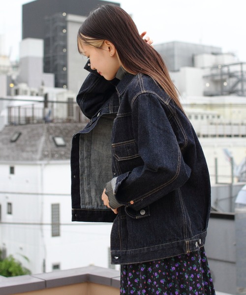「THE SHINZONE」 デニムジャケット 36 ダークブルー レディース_画像6