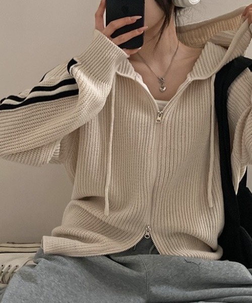 「DIAVEL」 ニットカーディガン M ブラック レディース_画像6