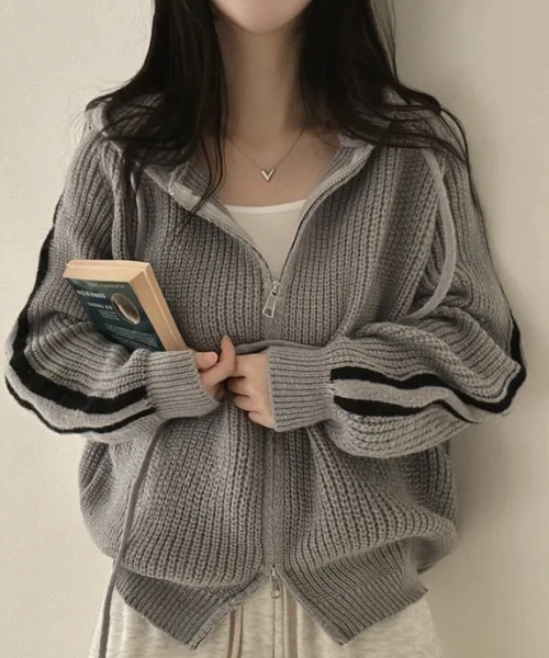 「DIAVEL」 ニットカーディガン M ブラック レディース_画像7