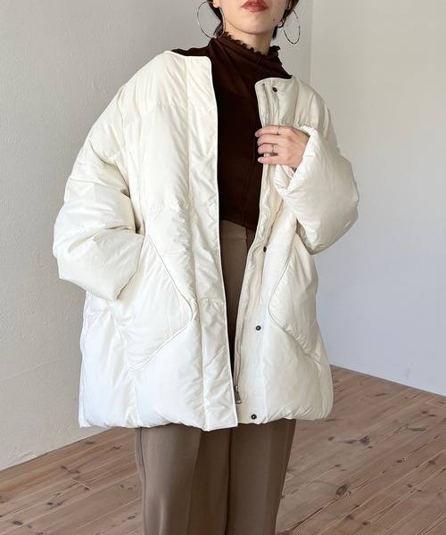 「wee9s」 ダウンジャケット FREE ブラック レディース_画像7