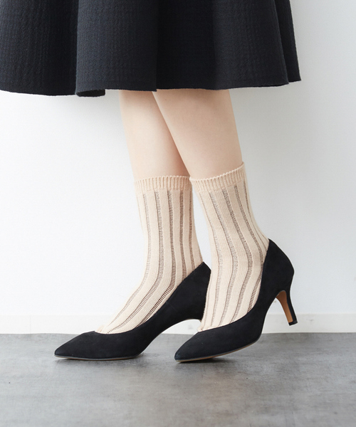 「PICHE ABAHOUSE」 パンプス 35 グレイッシュベージュ レディース_画像8