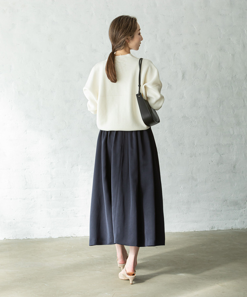 「NOBLE」 フレアスカート 38 ブルー レディース_画像5