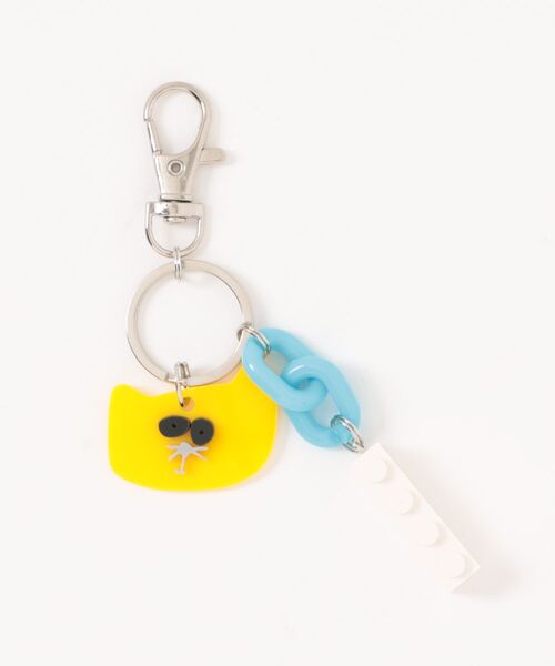 TONE（トネ） キーホルダー 「caramel late」レゴ×変な顔キーホルダー