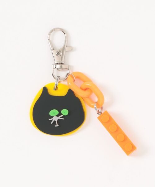 TONE（トネ） キーホルダー 「caramel late」レゴ×変な顔キーホルダー