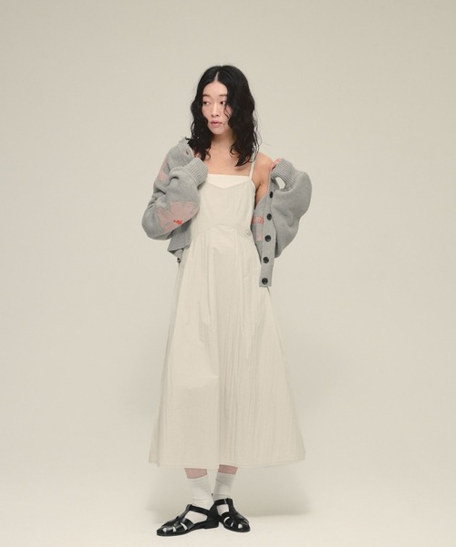 極美品　エルマンノシェルビーノ　現行　カシミヤ混　ノースリーブワンピースドレス ワンピース 「eL」Sleek Line Cami One-piece/645558 : ZOZOTOWN Yahoo