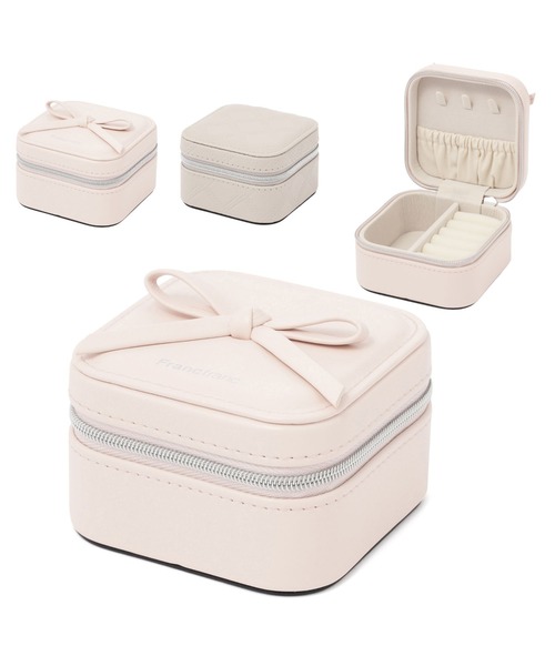 Francfranc（フランフラン） 収納 リボン トラベルジュエリーボックス