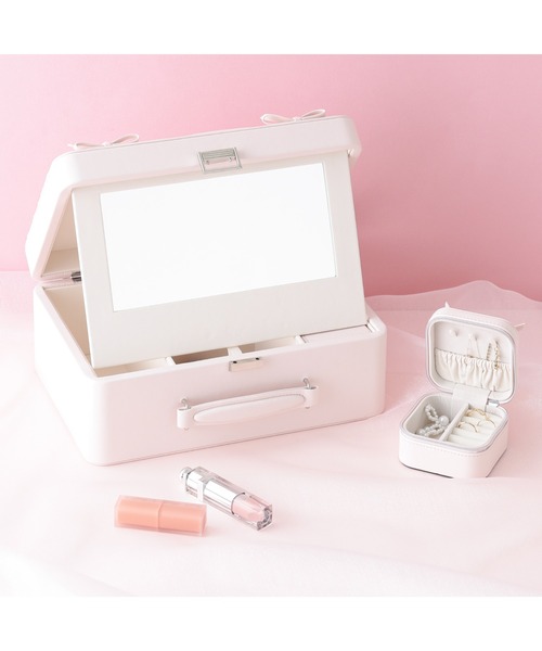 Francfranc（フランフラン） 収納 リボン トラベルジュエリーボックス