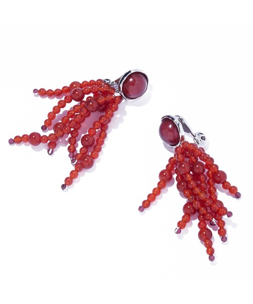 イヤリング 「IRIS 47」tarantella red agate earring/タランテラ レッドアゲート イヤリング BO250 レディースの画像