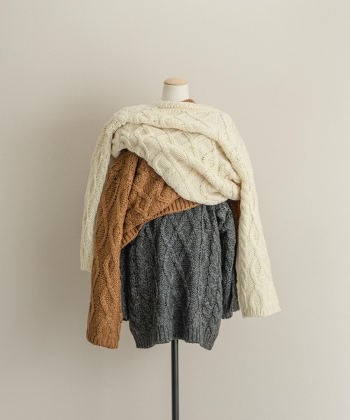 「hinari」 ニットワンピース SMALL チャコールグレー レディース_画像8