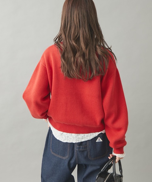 「GEVACO」 ニットカーディガン ONE SIZE アイボリー レディース_画像4