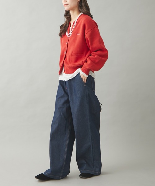 「GEVACO」 ニットカーディガン ONE SIZE アイボリー レディース_画像7