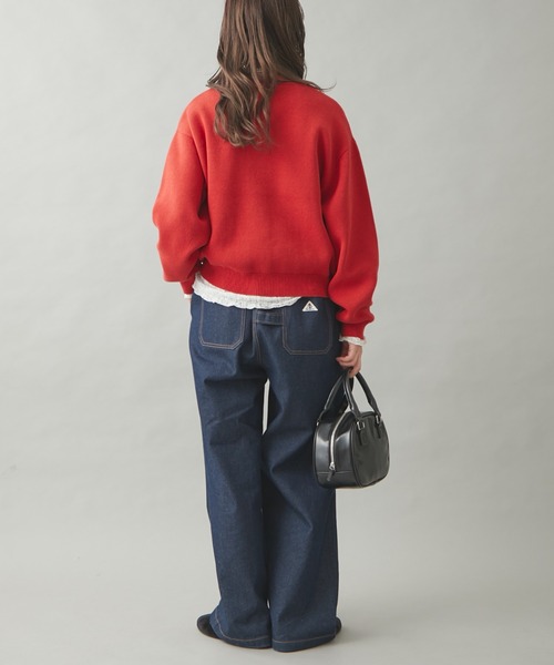 「GEVACO」 ニットカーディガン ONE SIZE アイボリー レディース_画像9