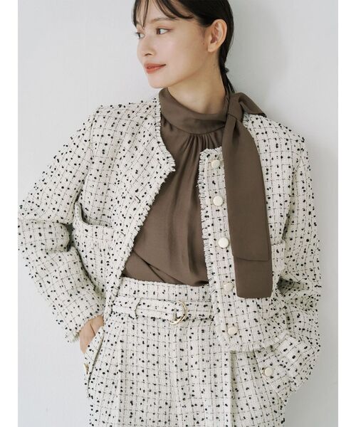 「TONAL」 長袖ブラウス MEDIUM ネイビー レディース