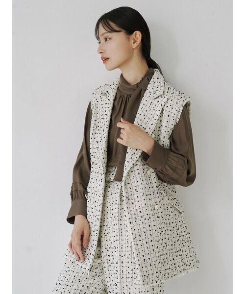 「TONAL」 長袖ブラウス MEDIUM ネイビー レディース