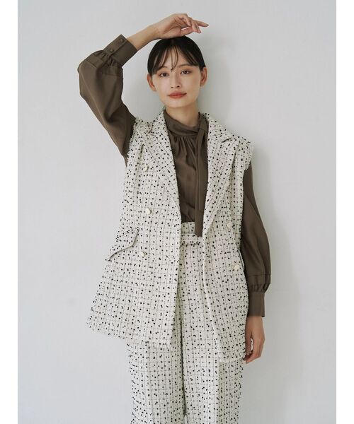 「TONAL」 長袖ブラウス MEDIUM ネイビー レディース