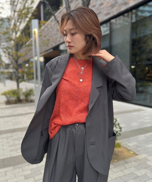 ジャケット テーラードジャケット soglia/ソリア　RELAXING MELANGE JACKET レディースの画像