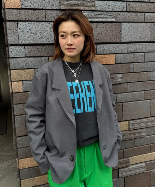 ジャケット テーラードジャケット soglia/ソリア　RELAXING MELANGE JACKET レディースの画像