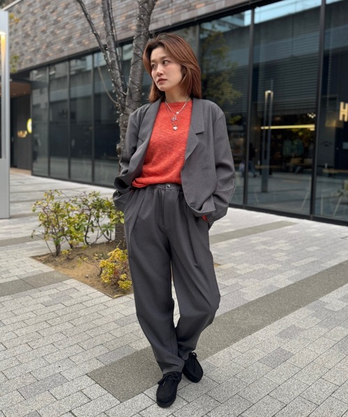 ジャケット テーラードジャケット soglia/ソリア　RELAXING MELANGE JACKET レディースの画像