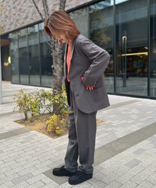 ジャケット テーラードジャケット soglia/ソリア　RELAXING MELANGE JACKET レディースの画像