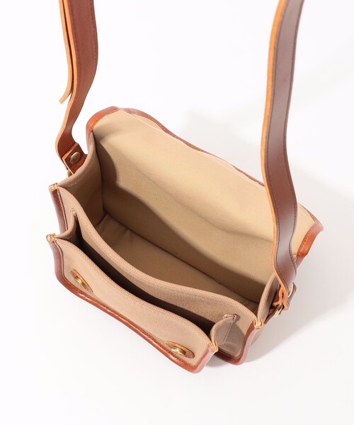ショルダーバッグ GLENROYAL ブライドルレザー×キャンバス サッチェルバッグ メンズの画像