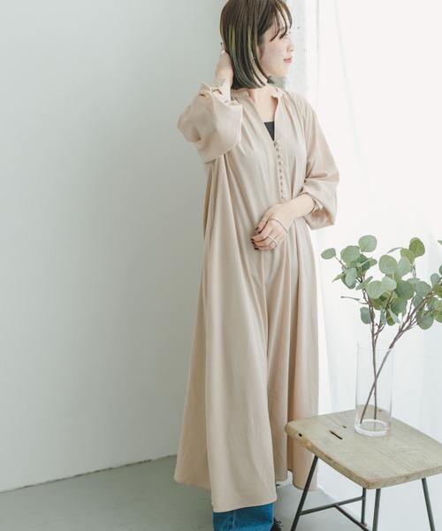 「ITEMS URBANRESEARCH」 長袖ワンピース FREE ベージュ系その他 レディース_画像3