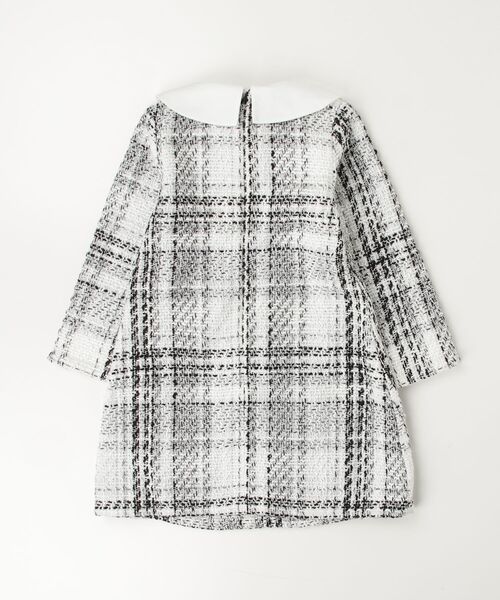 「Rora」 「KIDS」7分袖ワンピース 130cm ホワイト×ブラック キッズ_画像2