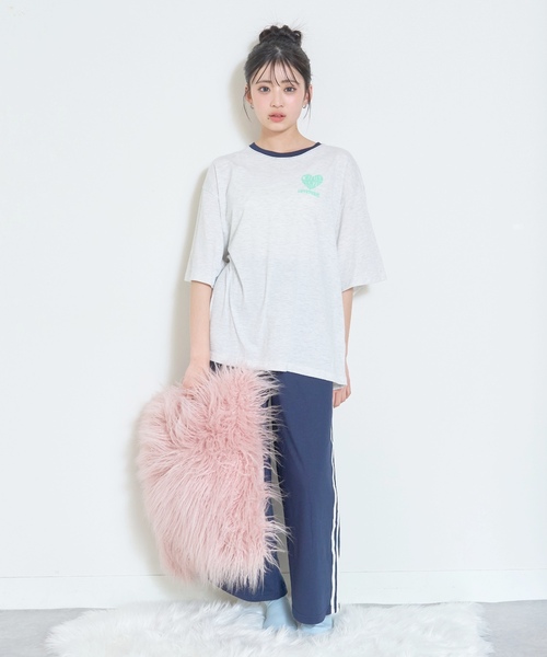 LOVETOXIC 「ルームウェア/パジャマ」半袖ハートバックプリントTシャツ