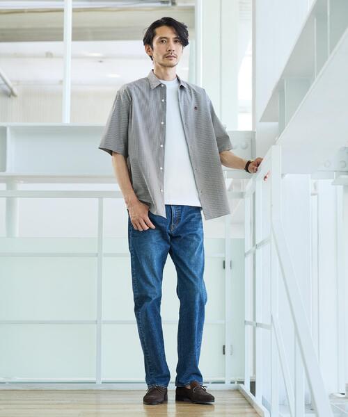 TAKEO KIKUCHI（タケオキクチ） シャツ ワンポイント 半袖ギンガム