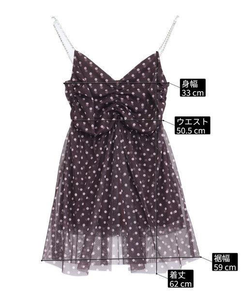 ANAP（アナップ） キャミソール eggモデル あいさコラボ ドット柄