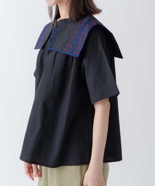 「Kelen」 半袖ブラウス M グリーン レディース_画像3