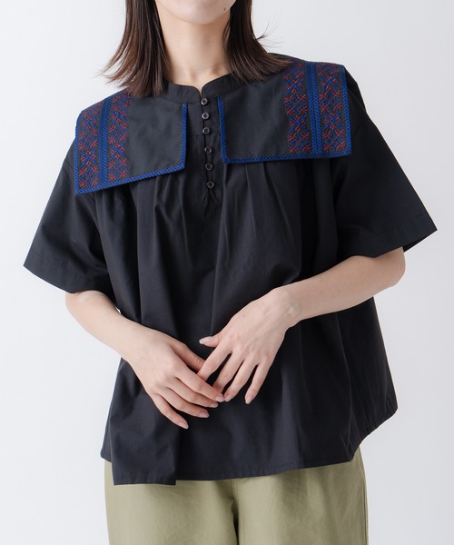 「Kelen」 半袖ブラウス M グリーン レディース_画像7