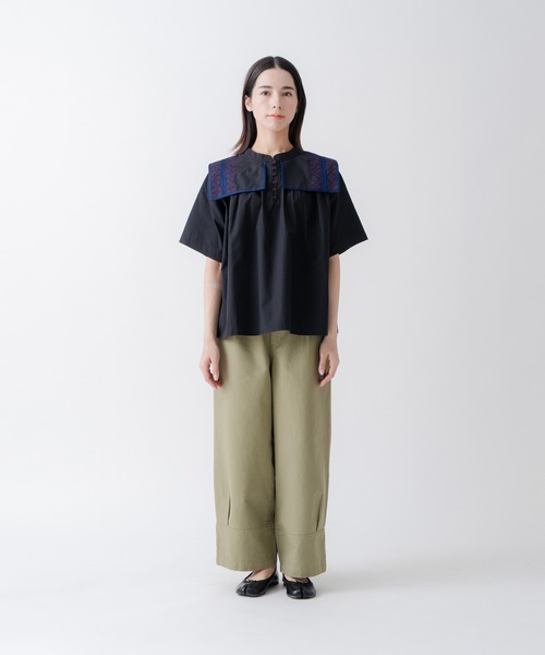 「Kelen」 半袖ブラウス M グリーン レディース_画像9