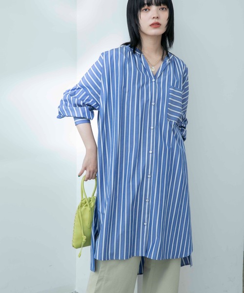 「Eimee Law」 シャツワンピース 38 ブラック レディース_画像3