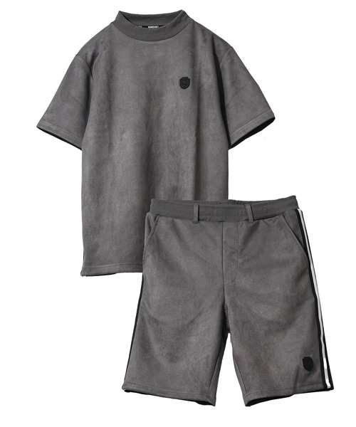 【レザレクション】美品 セットアップ モックネック ハーフパンツ L メンズ DIVINER GOLF（ディバイナー ゴルフ） ゴルフ 「DIVINER GOLF