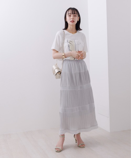 「Eimee Law」 ロングスカート 38 ライトグレー レディース_画像6