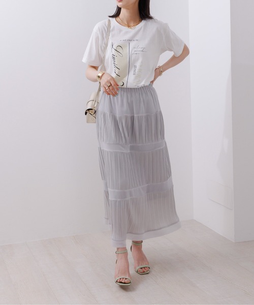 「Eimee Law」 ロングスカート 38 ライトグレー レディース_画像7