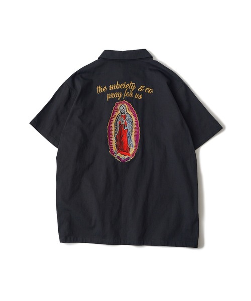 「Subciety」 半袖シャツ LARGE ブラック メンズ_画像3