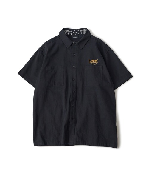 「Subciety」 半袖シャツ LARGE ブラック メンズ_画像4