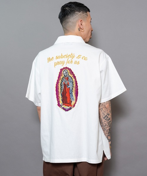 「Subciety」 半袖シャツ LARGE ブラック メンズ_画像7