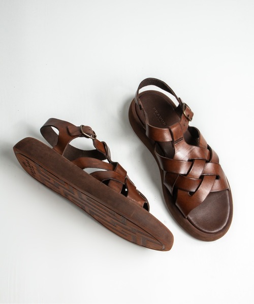 BRADOR（ブラドール） サンダル 「BRADOR/ブラドール」レザー クロス