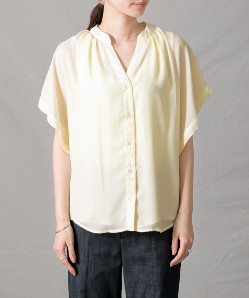 新品⭐︎Gready brilliant⭐︎ 2_スキッパーシャツCH Gready Brilliant ブラウス シャツ スキッパードロストシャツ