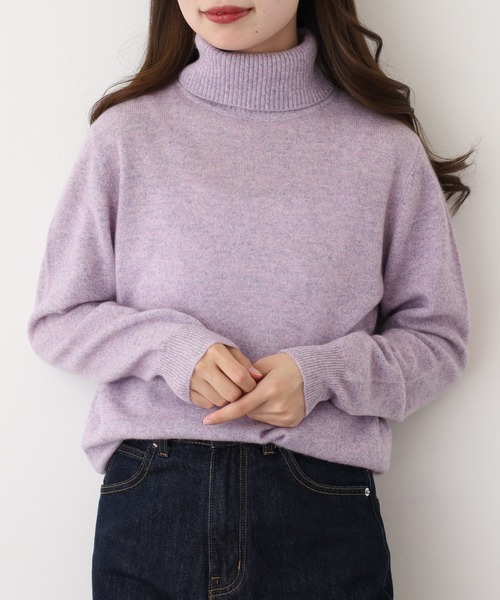 ニット セーター BRODIAEA 洗えるカシミヤシリーズ タートルネック