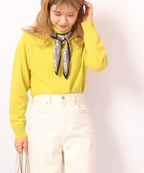 ニット セーター BRODIAEA 洗えるカシミヤシリーズ タートルネック