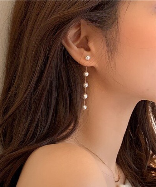 MAAYA Rita パール ロングピアス 両耳用 MAAYA Rita パール ロング