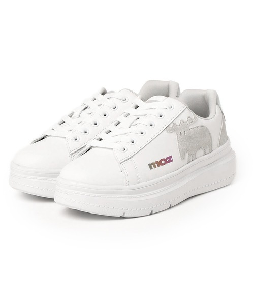 moz（モズ） スニーカー 厚底ビックロゴスニーカー レディース