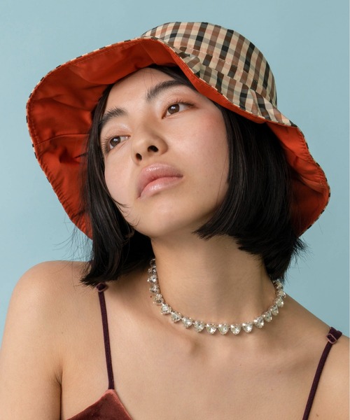 Casselini キャセリーニ リボン付き ストローハット FREAK'S STORE 帽子 ハット Casselini/キャセリーニ リボン付き