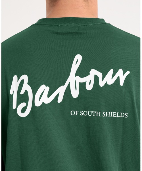 Barbour tシャツ JAPAN LIMITED” バックプリント オールドロゴ T  